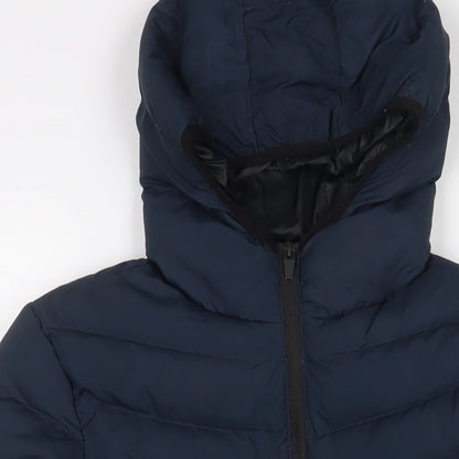 Mens UK Size XS Brave Soul Blue Quilted Coat