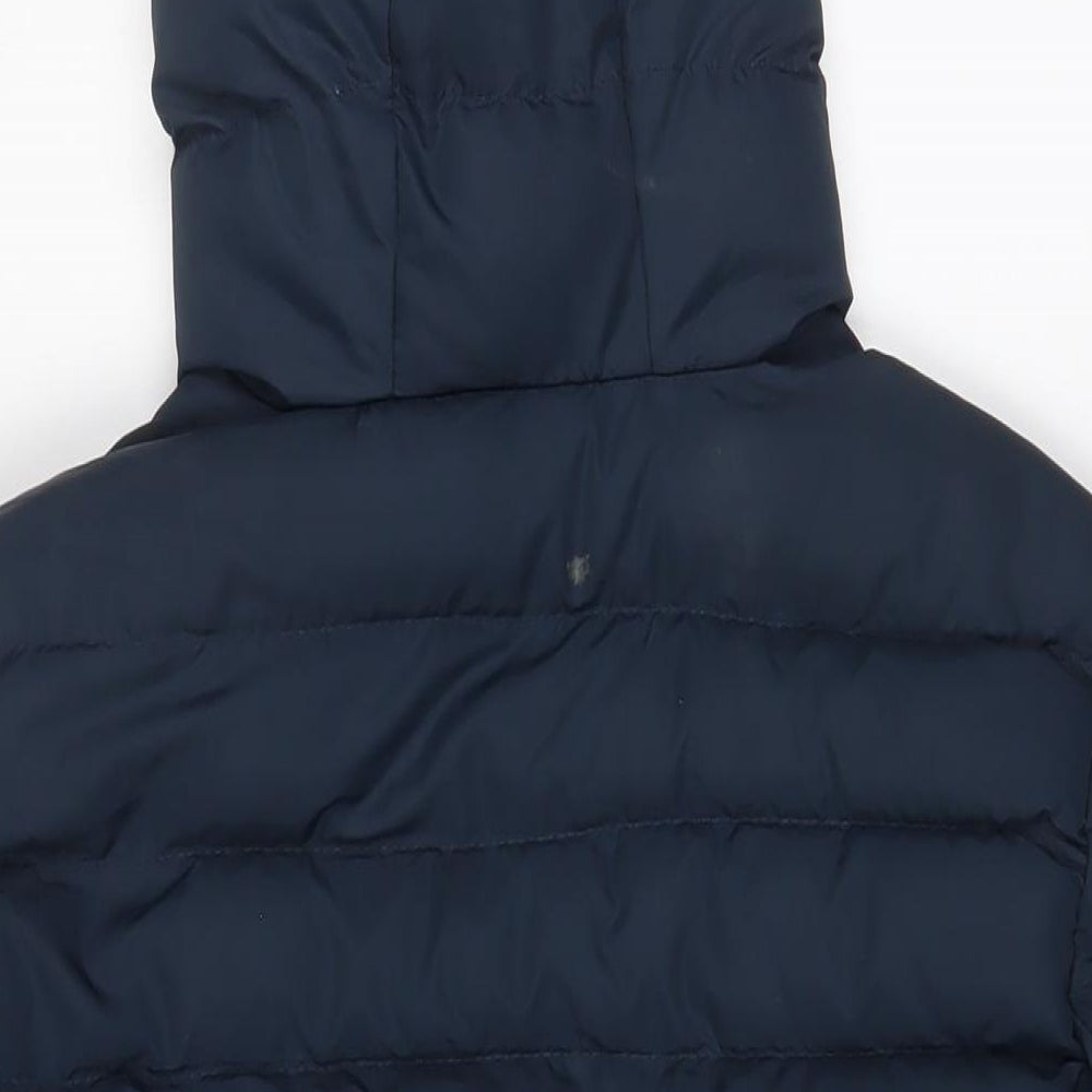Mens UK Size XS Brave Soul Blue Quilted Coat