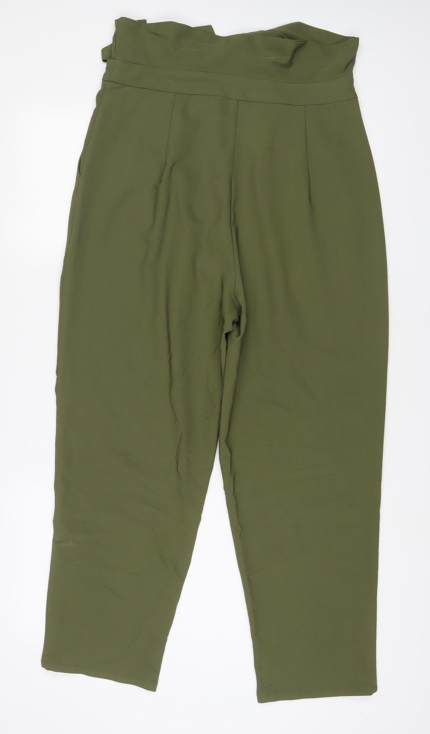 Grace Karin Womens Green Polyester Trousers Size XL L27 in Regular Button - Belted