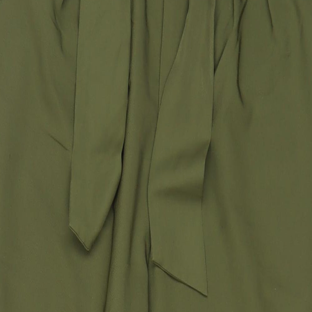 Grace Karin Womens Green Polyester Trousers Size XL L27 in Regular Button - Belted