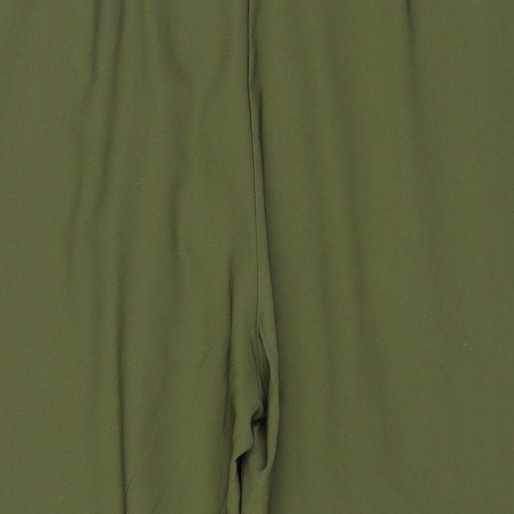 Grace Karin Womens Green Polyester Trousers Size XL L27 in Regular Button - Belted