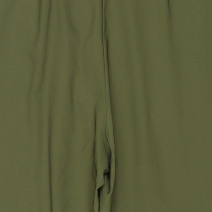 Grace Karin Womens Green Polyester Trousers Size XL L27 in Regular Button - Belted
