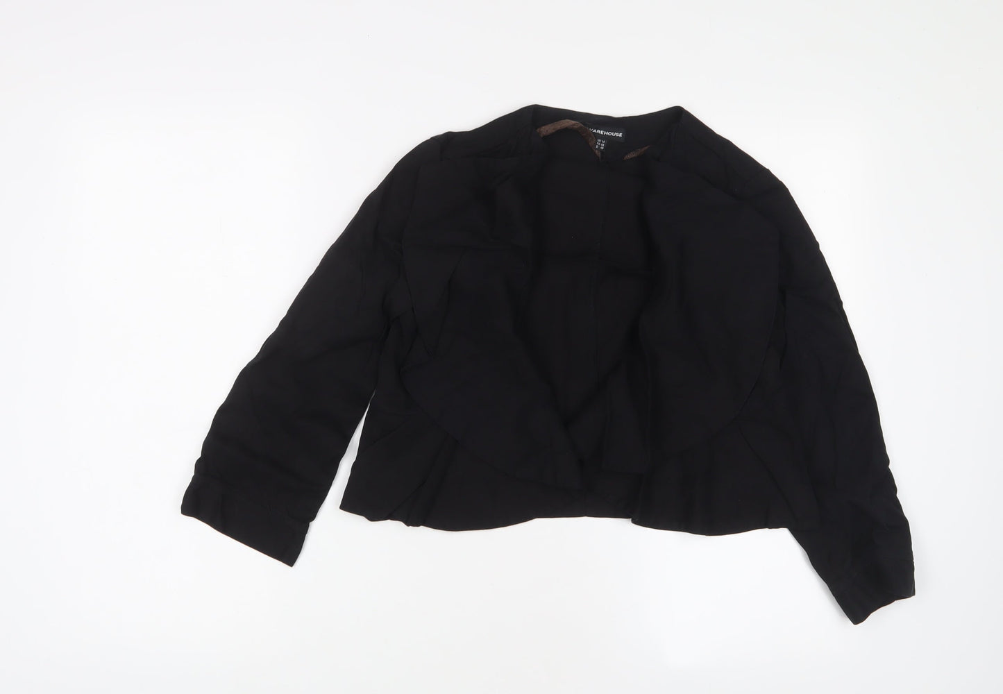 Womens UK Size 14 Warehouse Black Shrug Jumper