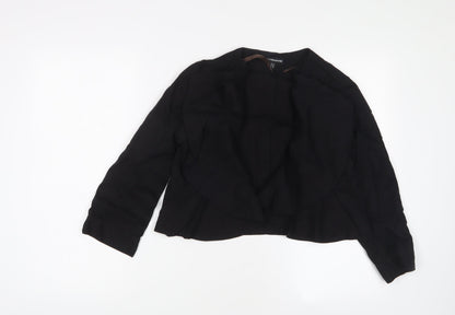 Womens UK Size 14 Warehouse Black Shrug Jumper