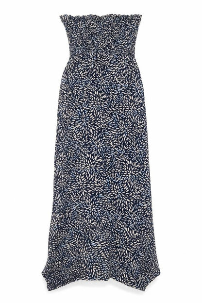 Accessorize Womens Blue Geometric Viscose A-Line Size XS Off the Shoulder Pullover