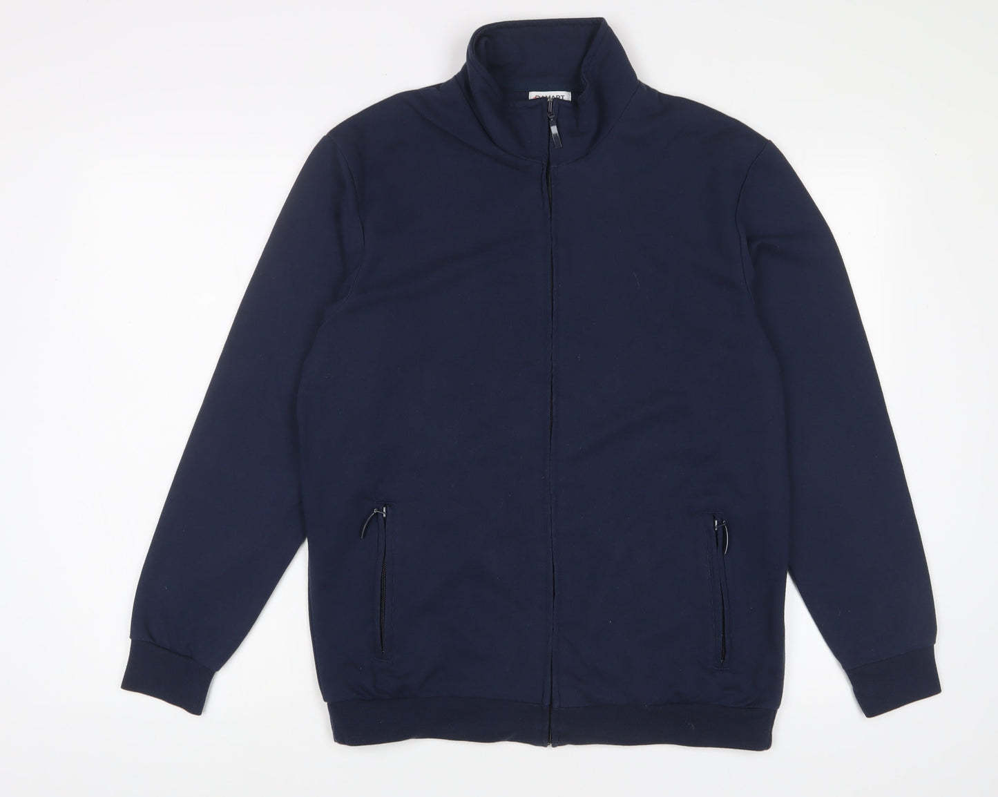 Mens UK Size M Damart Blue Full Zip Sweatshirt