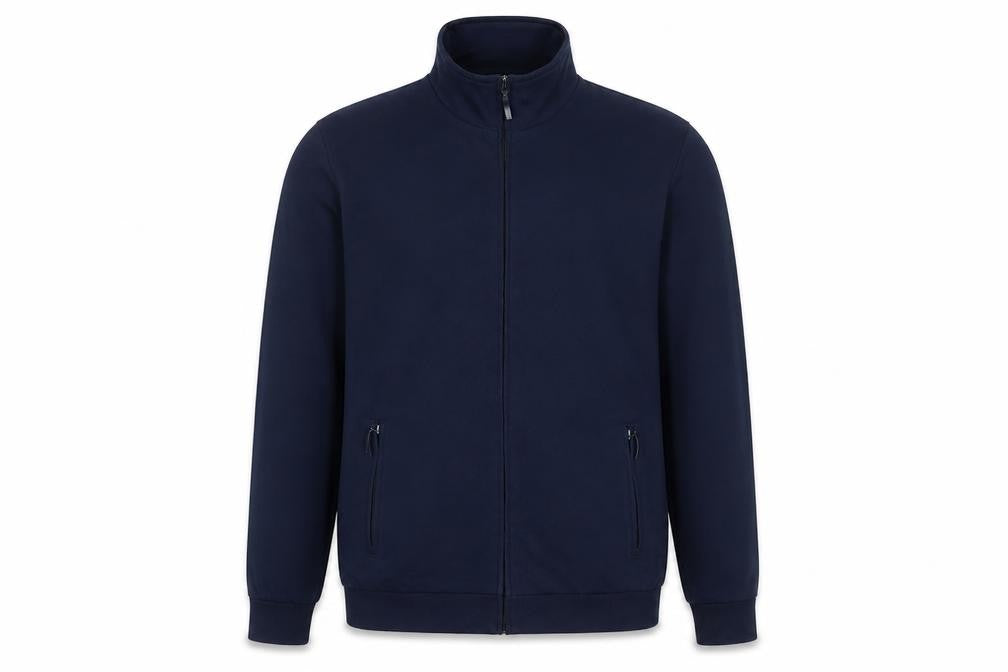 Mens UK Size M Damart Blue Full Zip Sweatshirt