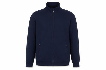 Mens UK Size M Damart Blue Full Zip Sweatshirt