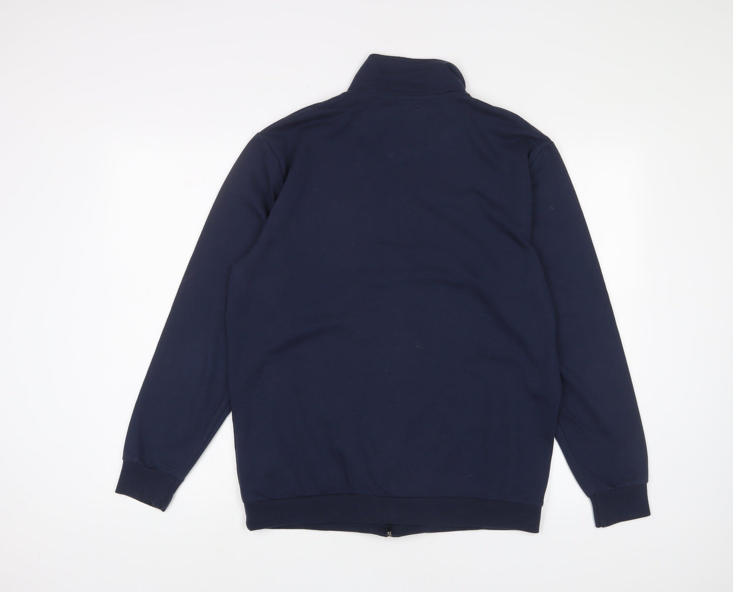 Mens UK Size M Damart Blue Full Zip Sweatshirt