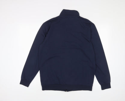 Mens UK Size M Damart Blue Full Zip Sweatshirt