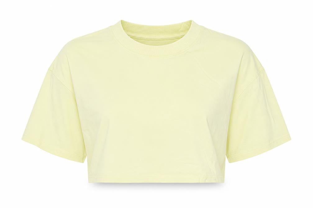 Womens UK Size M Zara Green Cropped T-Shirt