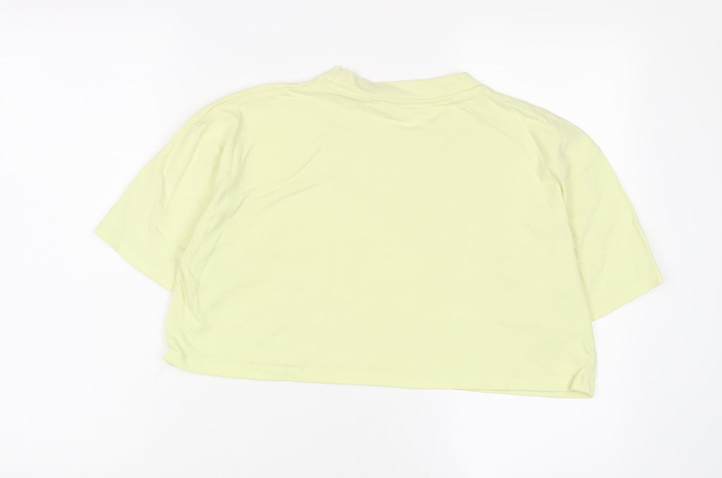 Womens UK Size M Zara Green Cropped T-Shirt