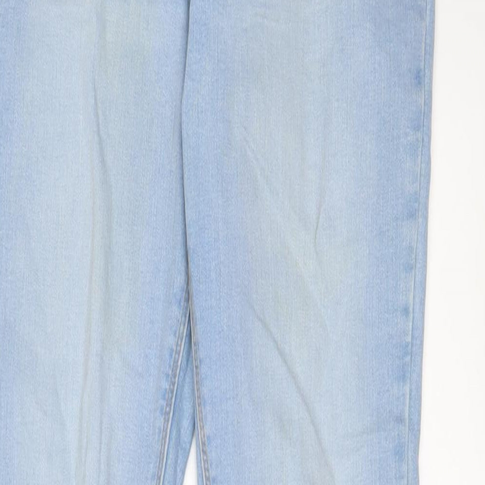 Denim & Co. Womens Blue Cotton Skinny Jeans Size 14 L29 in Regular Zip
