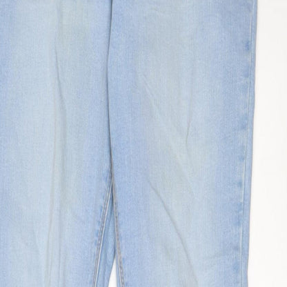 Denim & Co. Womens Blue Cotton Skinny Jeans Size 14 L29 in Regular Zip