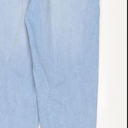 Denim & Co. Womens Blue Cotton Skinny Jeans Size 14 L29 in Regular Zip