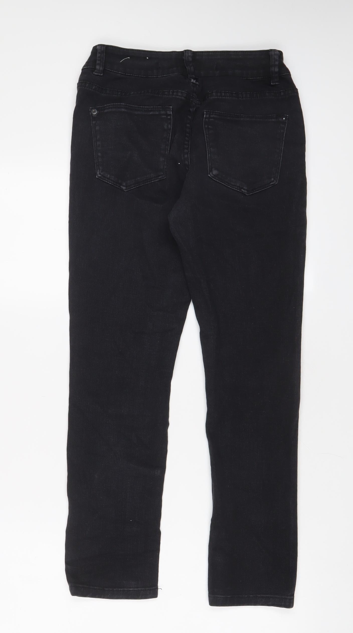 Tophop Womens Black Cotton Skinny Jeans Size 10 L27 in Regular Zip