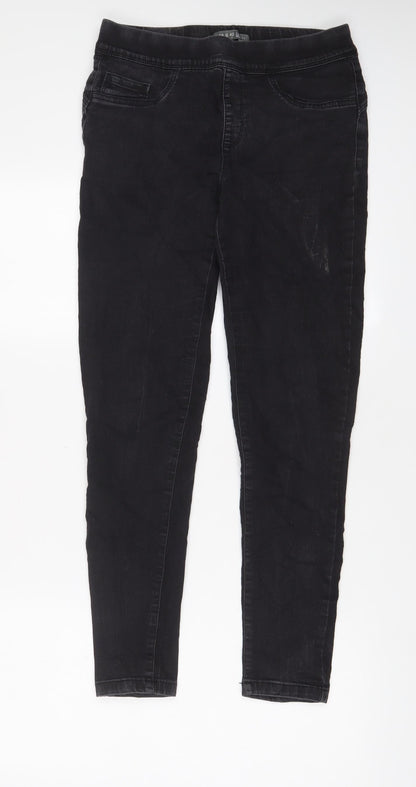 Denim & Co. Womens Grey Cotton Jegging Jeans Size 10 L28 in Regular