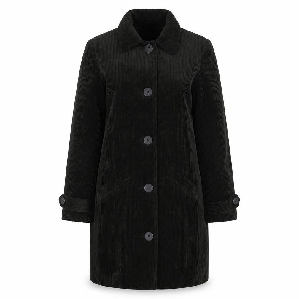 Womens UK Size 8 Classic Green Overcoat