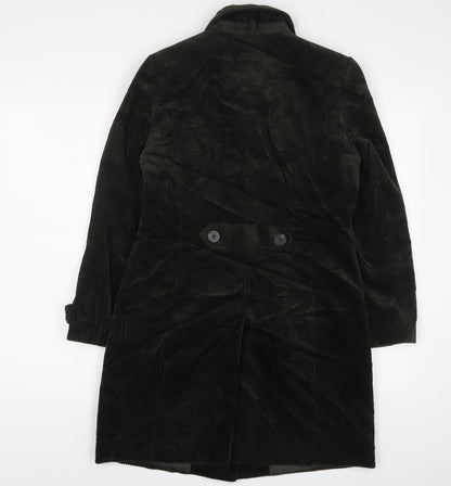 Womens UK Size 8 Classic Green Overcoat