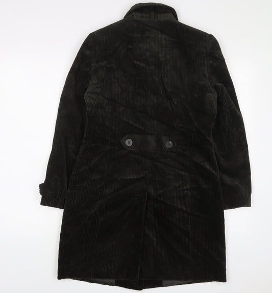 Womens UK Size 8 Classic Green Overcoat