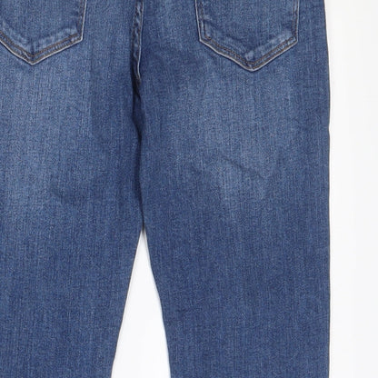 Matalan Girls Blue Cotton Skinny Jeans Size 12 Years L25 in Regular Zip