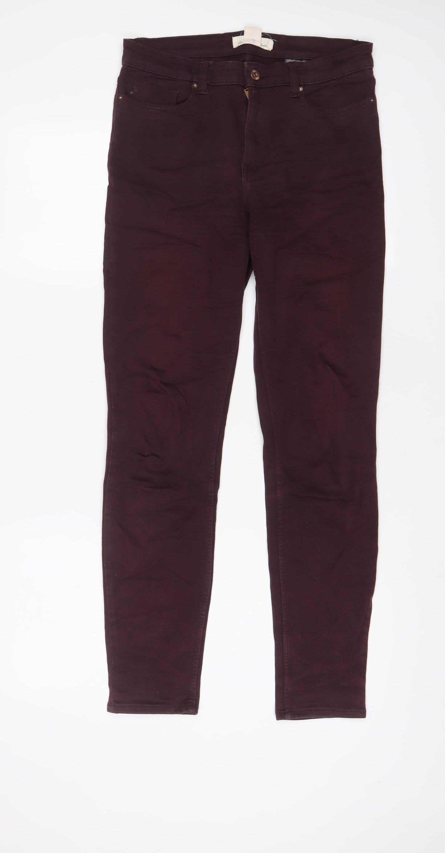 Womens UK Size 10 H&M Regular Fit Skinny Purple Jeans