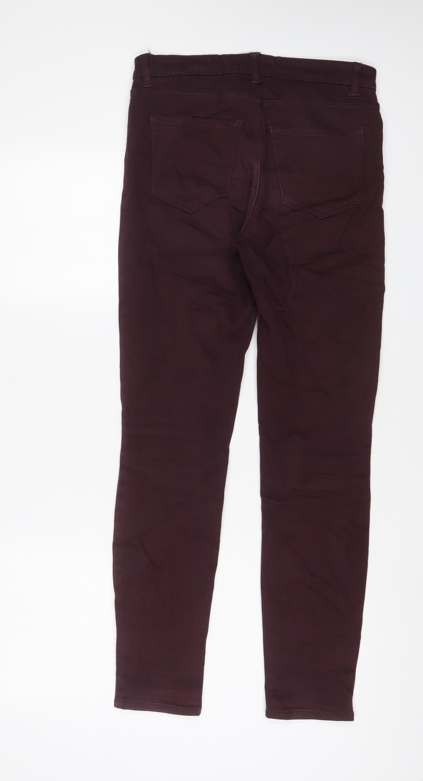 Womens UK Size 10 H&M Regular Fit Skinny Purple Jeans