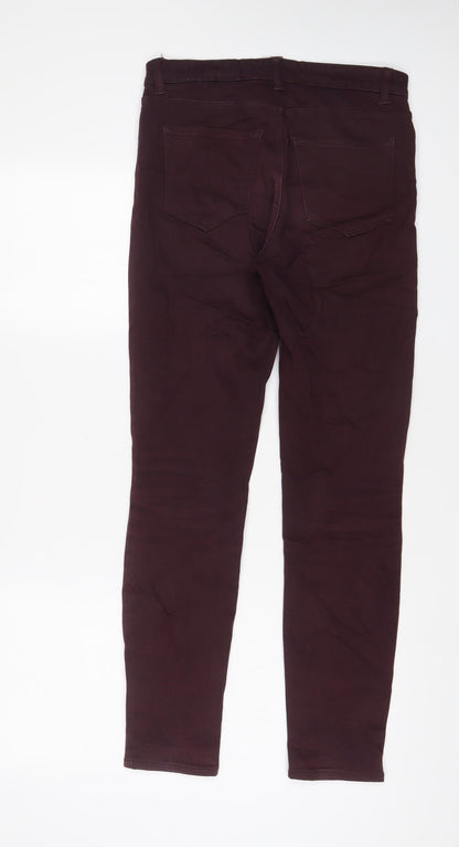 Womens UK Size 10 H&M Regular Fit Skinny Purple Jeans