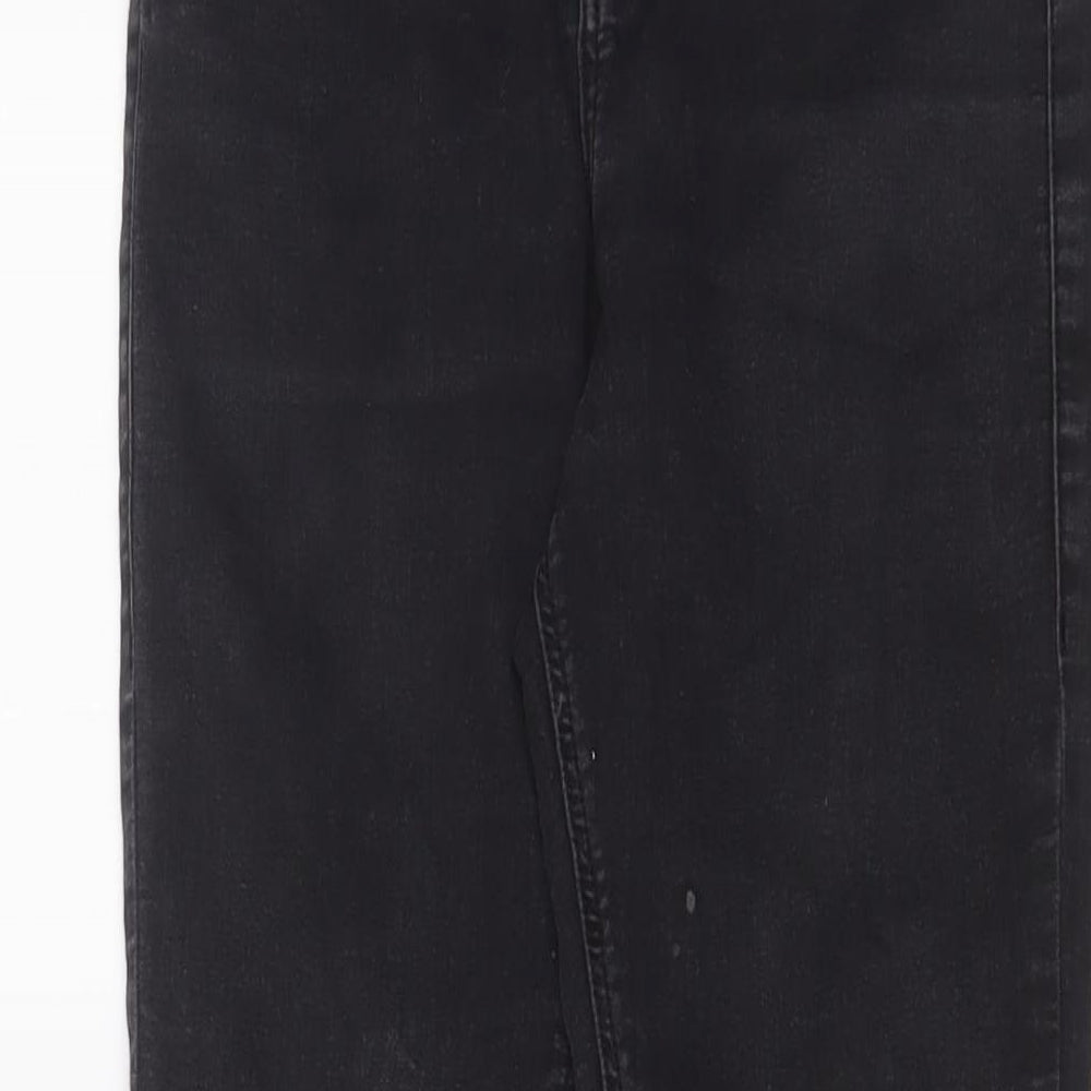 Topshop Womens Grey Cotton Skinny Jeans Size 30 in L32 in Regular Zip