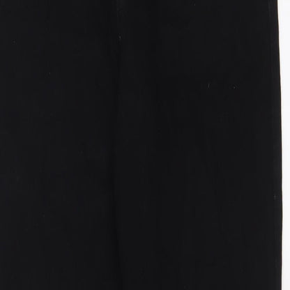 Missguided Womens Black Cotton Tapered Jeans Size 8 L29 in Regular Zip