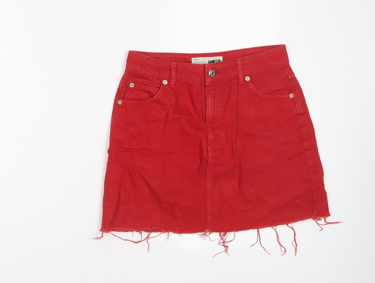 Womens UK Size 8 Topshop A-Line Denim Skirt