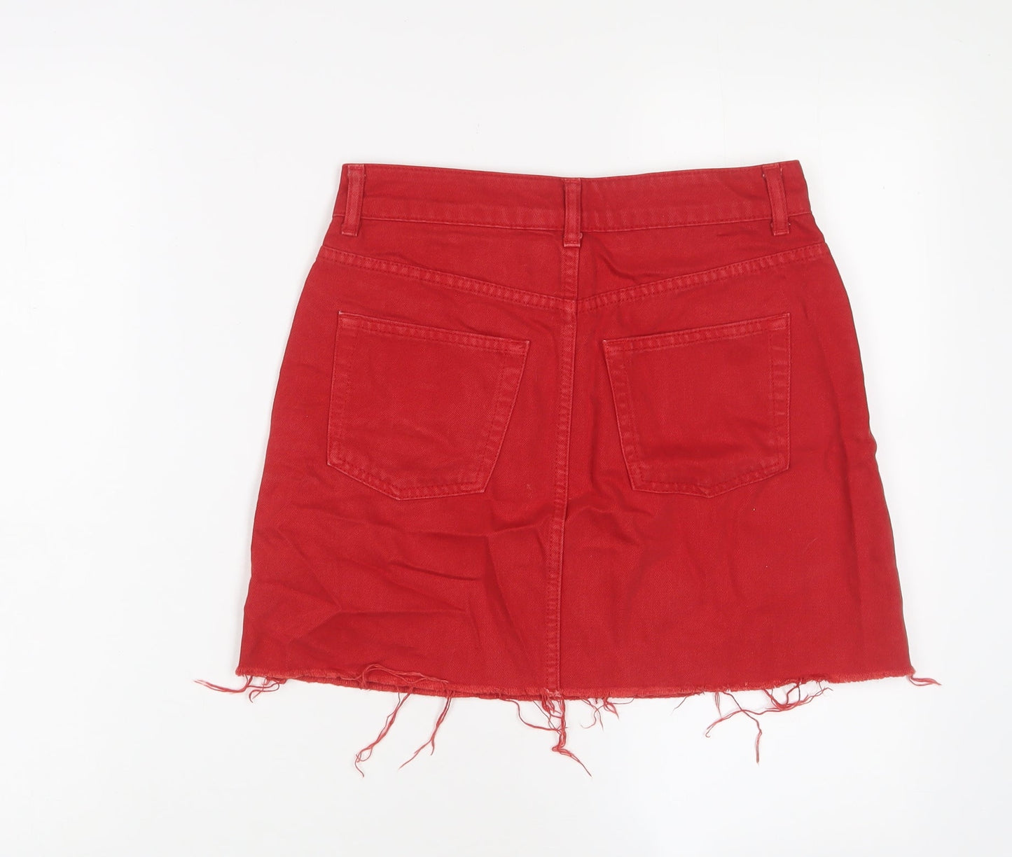 Womens UK Size 8 Topshop A-Line Denim Skirt