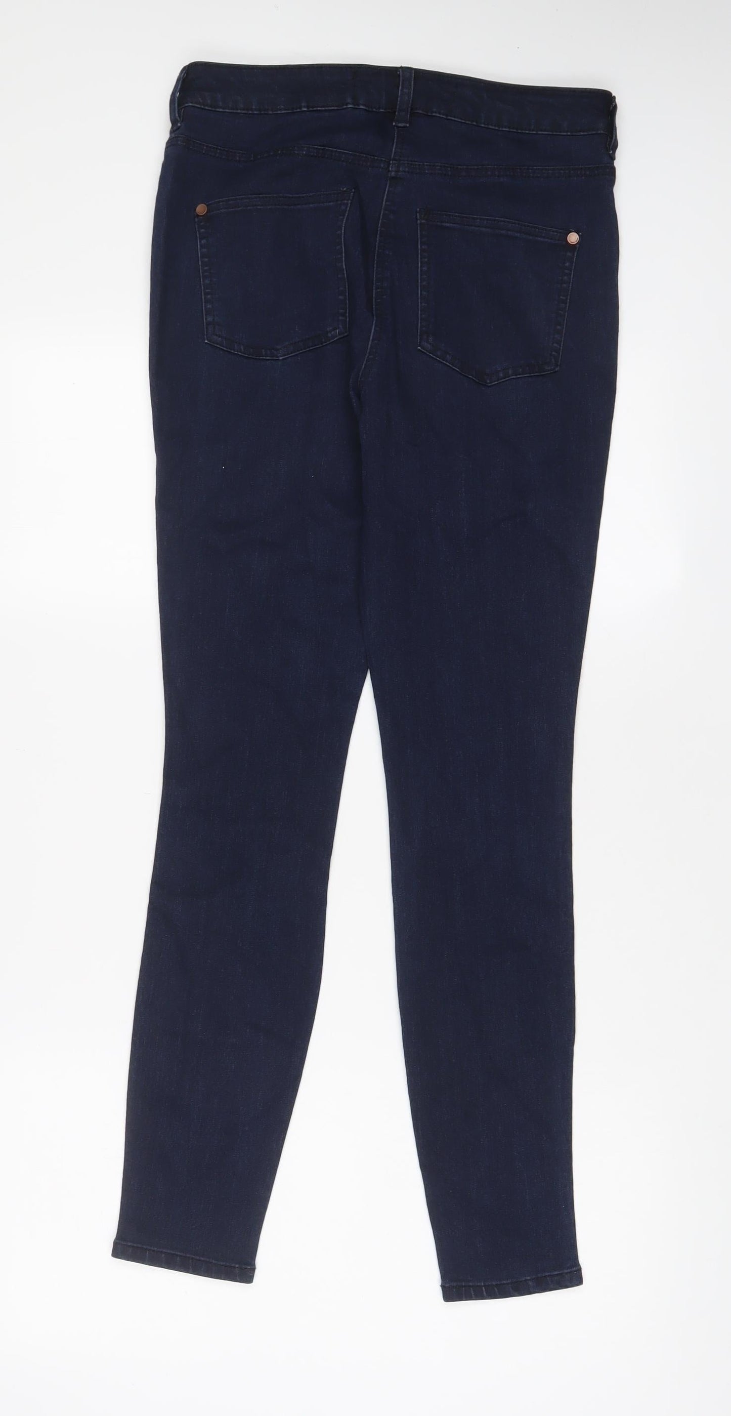 NEXT Womens Blue Cotton Skinny Jeans Size 30 in L29 in Regular Zip
