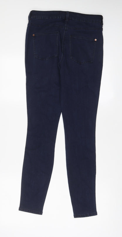 NEXT Womens Blue Cotton Skinny Jeans Size 30 in L29 in Regular Zip