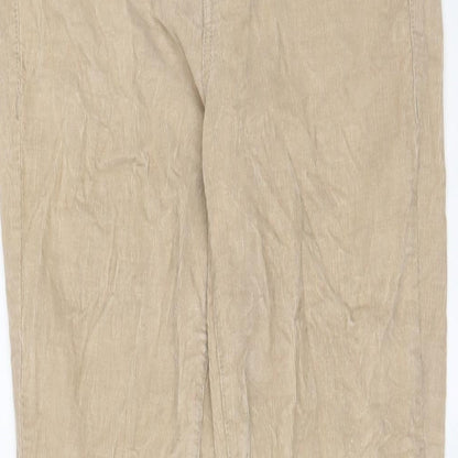 US Polo Assn. Womens Beige Cotton Trousers Size 28 in L28 in Regular Zip