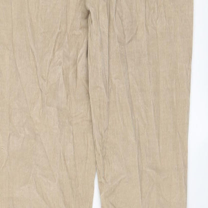 US Polo Assn. Womens Beige Cotton Trousers Size 28 in L28 in Regular Zip