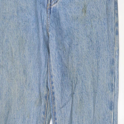 Levi's Womens Blue Cotton Straight Jeans Size 26 in L30 in Regular Zip