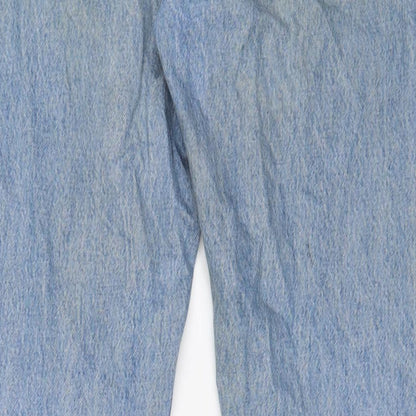 Levi's Womens Blue Cotton Straight Jeans Size 26 in L30 in Regular Zip