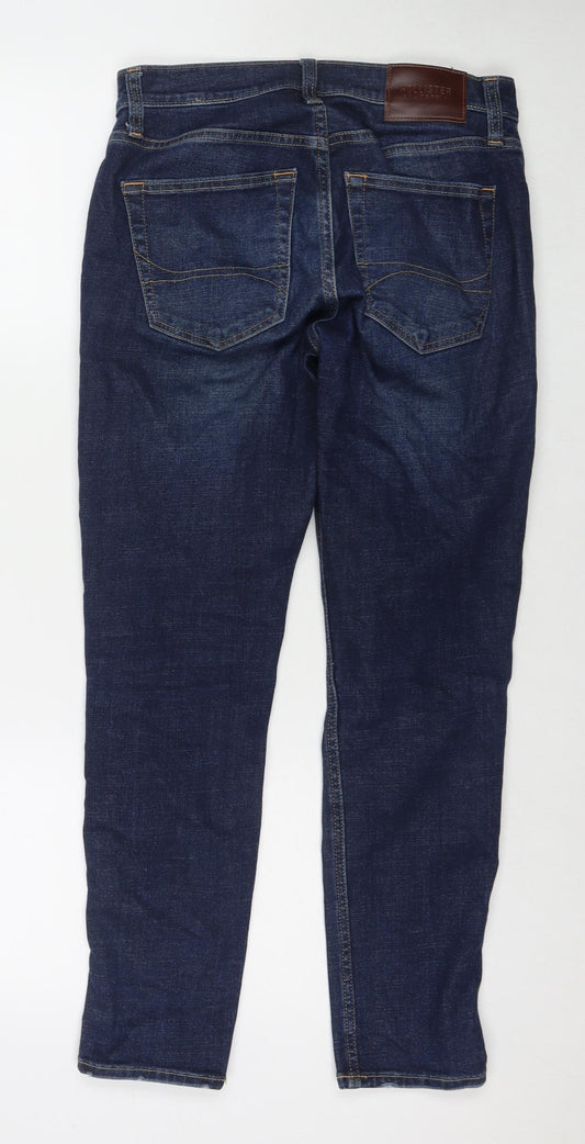 Hollister Mens Blue Cotton Skinny Jeans Size 28 in L30 in Regular Zip