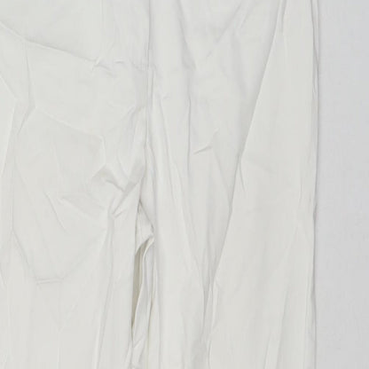 Womens UK Size 10 Marks and Spencer Regular Fit Chino White Trousers