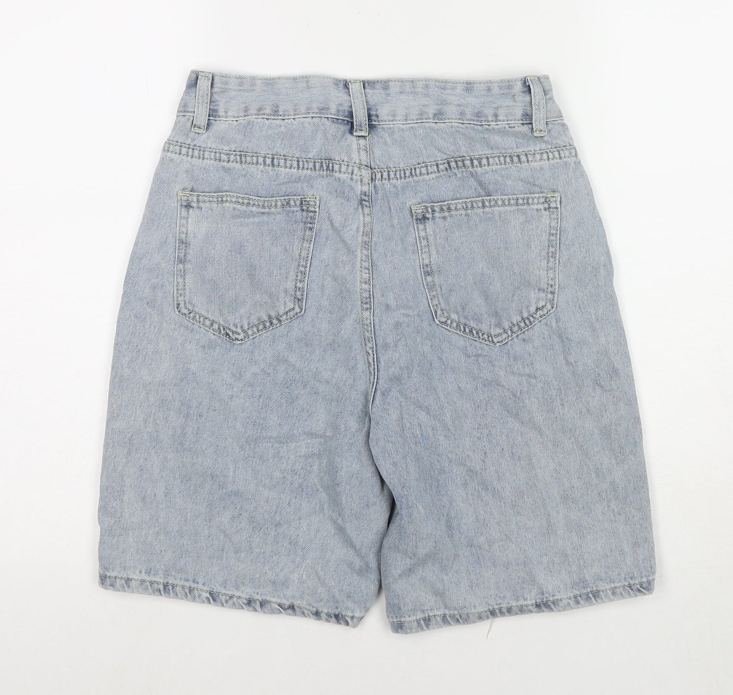 SY Jeans Womens Blue Polyester Blend Boyfriend Shorts Size M L7 in Regular Zip