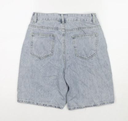 SY Jeans Womens Blue Polyester Blend Boyfriend Shorts Size M L7 in Regular Zip