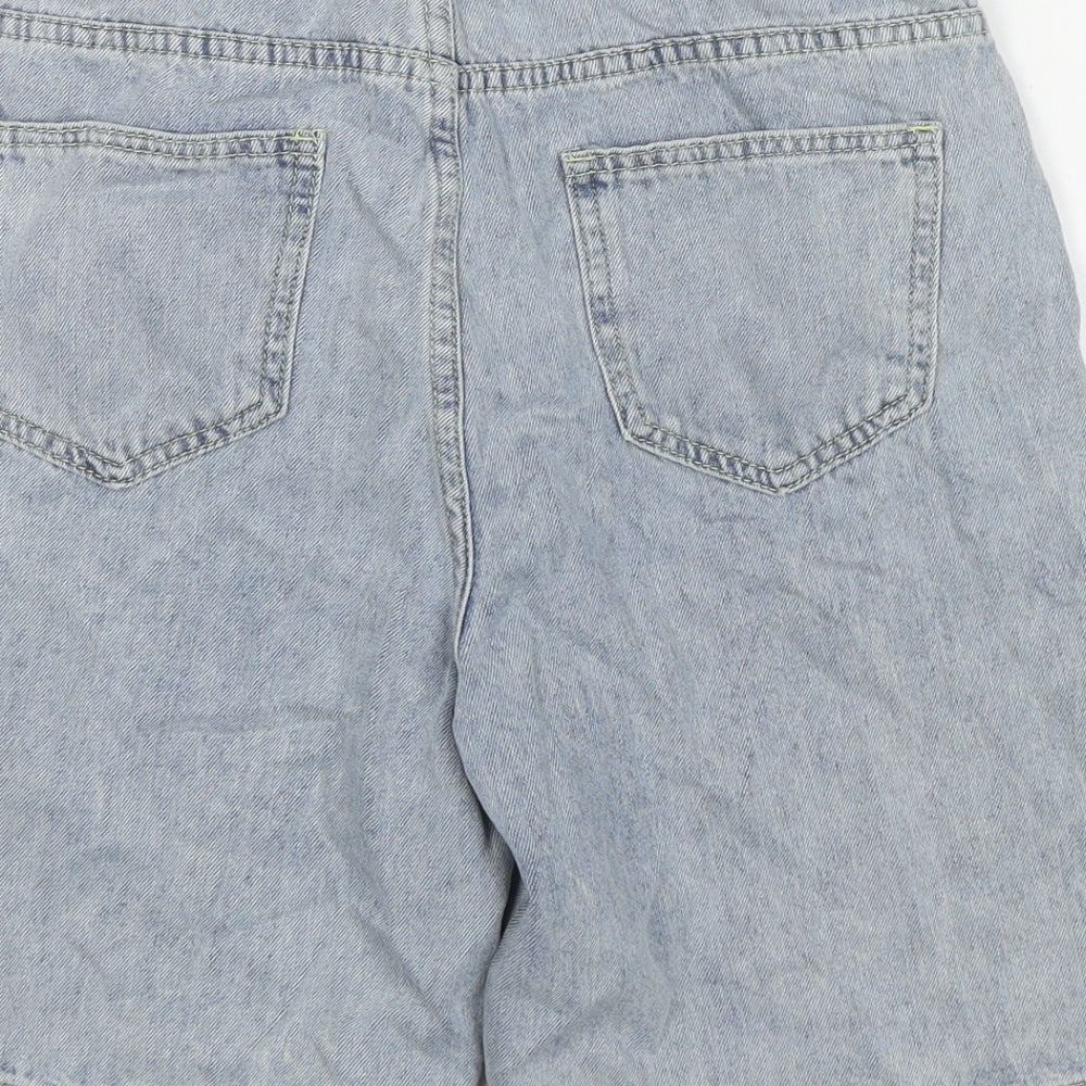 SY Jeans Womens Blue Polyester Blend Boyfriend Shorts Size M L7 in Regular Zip