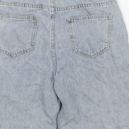 SY Jeans Womens Blue Polyester Blend Boyfriend Shorts Size M L7 in Regular Zip