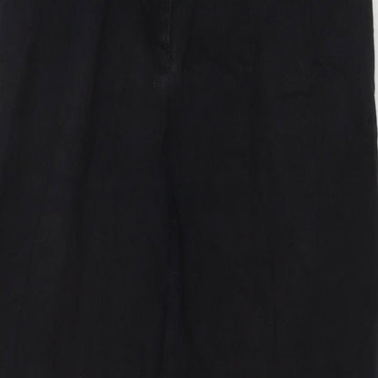 NEXT Womens Black Cotton Straight Jeans Size 10 L28 in Regular Zip