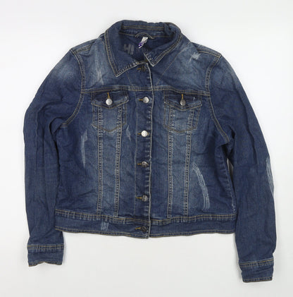 Henry Holland Womens Blue Jacket Size 16 Button