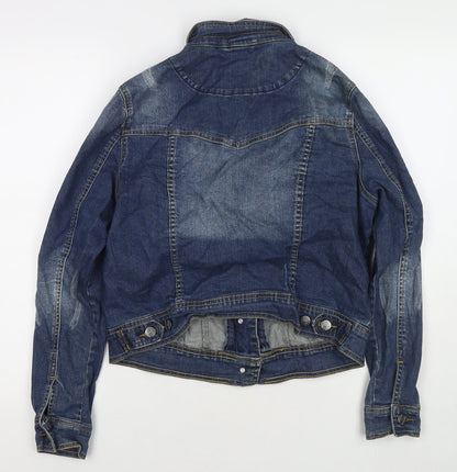 Henry Holland Womens Blue Jacket Size 16 Button