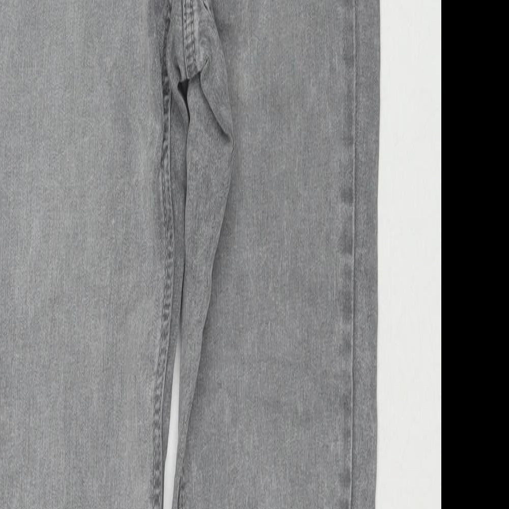 Divided by H&M Womens Grey Cotton Skinny Jeans Size 8 L30 in Regular Zip
