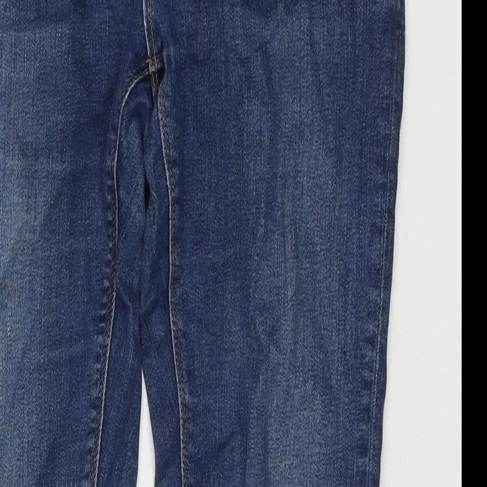 Womens UK Size 10 Warehouse Regular Fit Skinny Blue Jeans