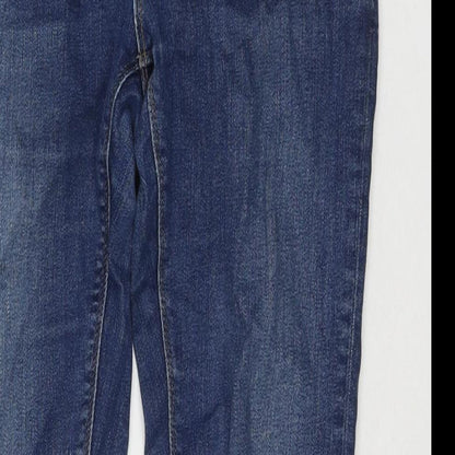 Womens UK Size 10 Warehouse Regular Fit Skinny Blue Jeans